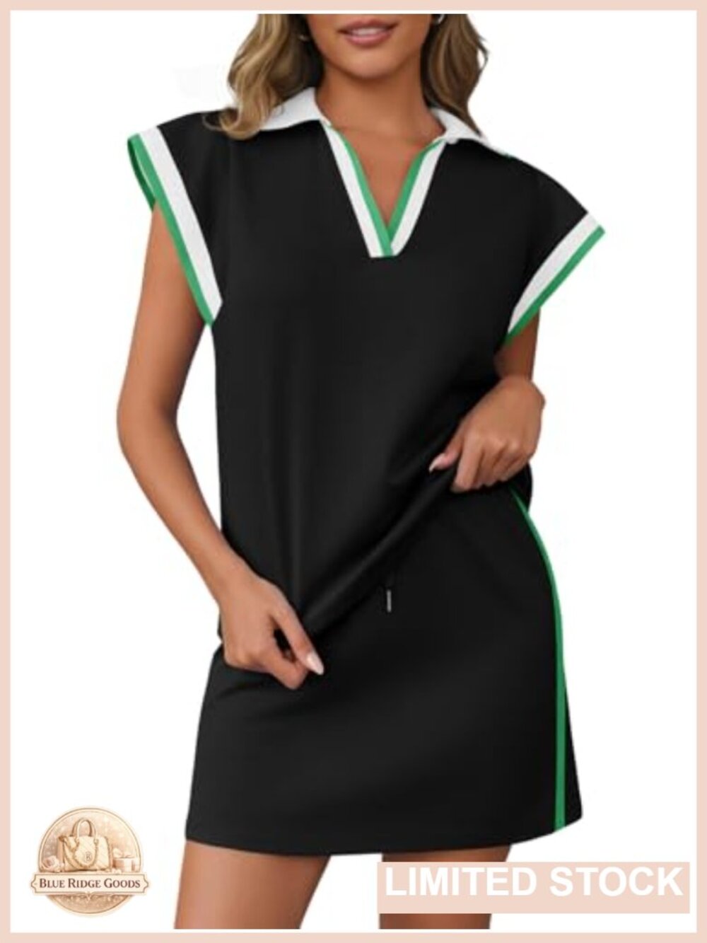 Womens 2 Piece Skirt Set Cap Sleeve Top Drawstring Tennis Skirt